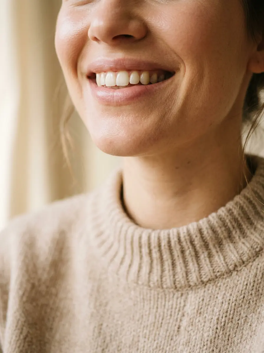 A relaxed, natural smile